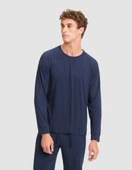 Haut de pyjama homme — maille extensible Bamboo manches longues