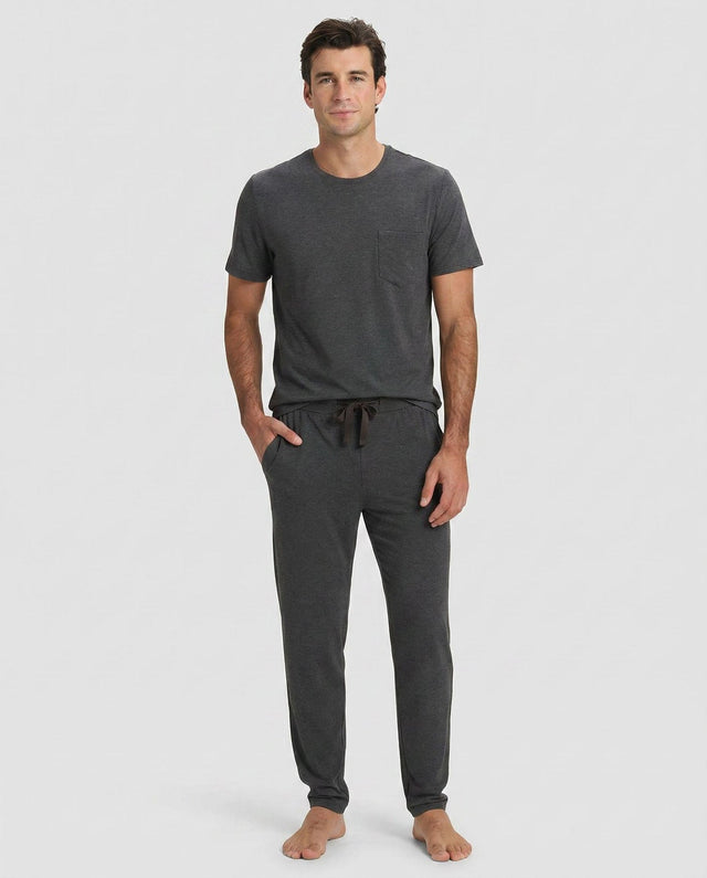 Pyjama homme — maille extensible Bamboo manches courtes