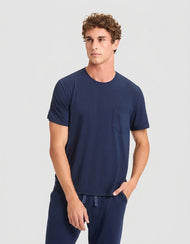 Pyjama homme — maille extensible Bamboo manches courtes