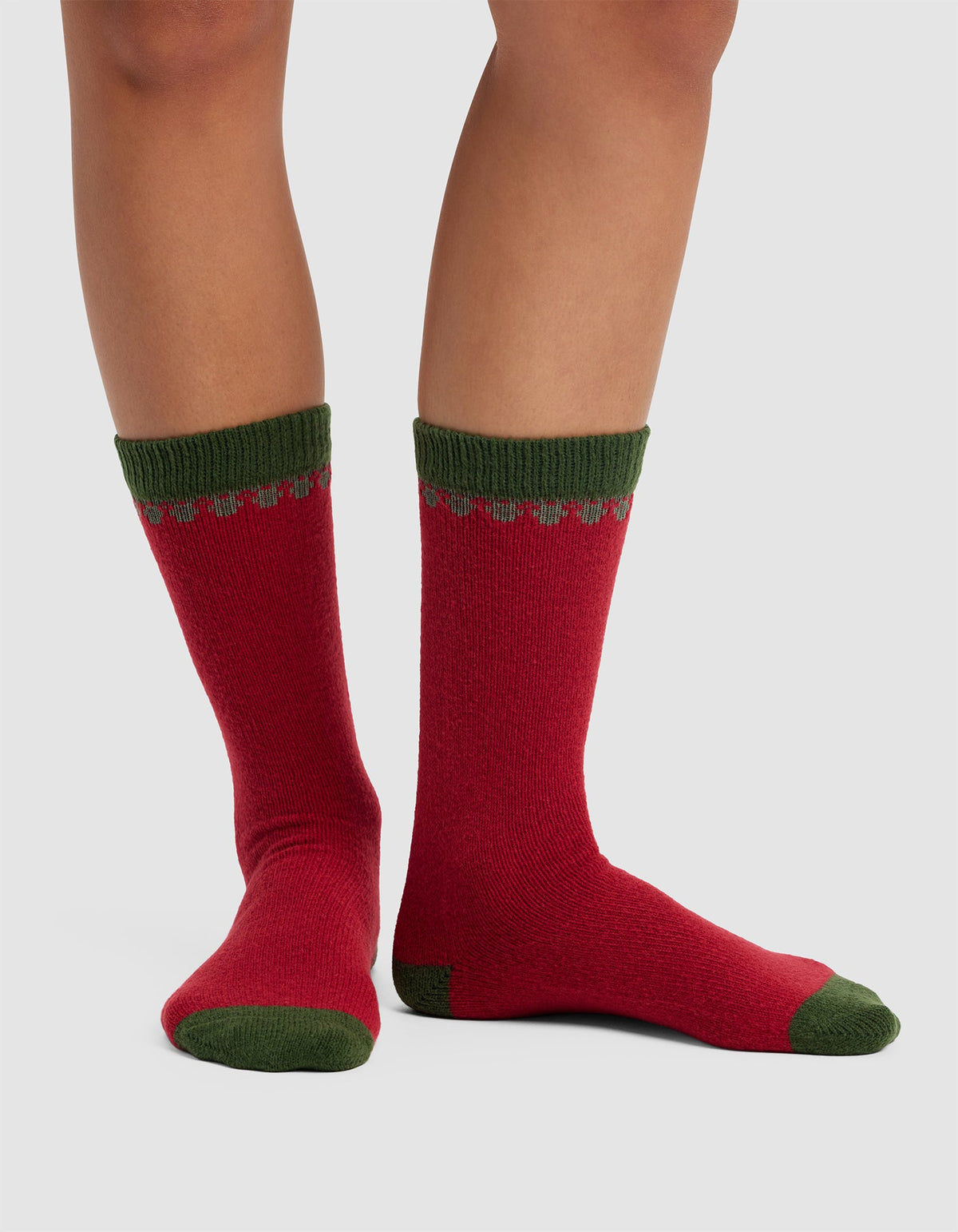 Chaussettes — Mistletoe Plush détente Calf — Cozy Earth