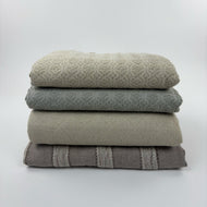 Couverture — Rose-Patterned Textured coton