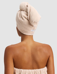 Serviette pour cheveux — côtelé éponge