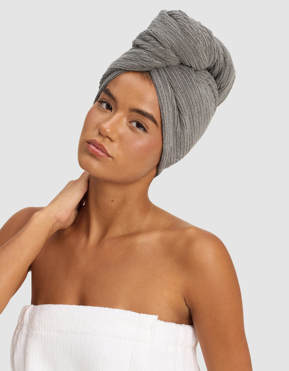 Serviette pour cheveux — côtelé éponge — Cozy Earth