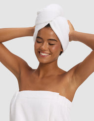 Serviette pour cheveux — côtelé éponge