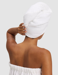 Serviette pour cheveux — côtelé éponge