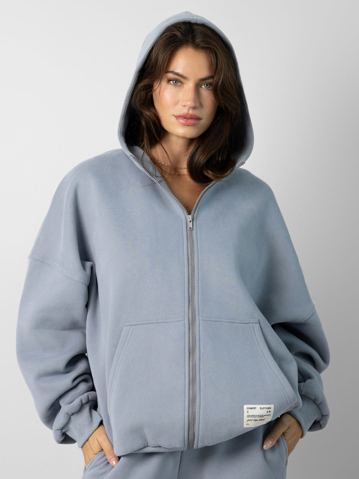 Sweat à capuche — Affirmation zippé – Mega — Comfrt