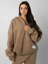 Sweat à capuche — Affirmation zippé – Mega