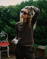 Pull femme — brossé Bamboo col rond