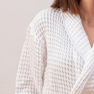 Peignoir unisexe — Heena tissage gaufré