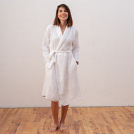Peignoir unisexe — Heena tissage gaufré