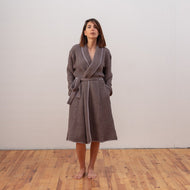 Peignoir unisexe — Heena tissage gaufré