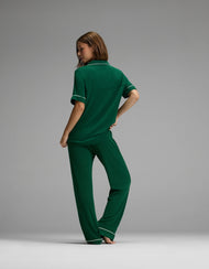 Pyjama femme — Bamboo côtelé-maille Classic manches courtes