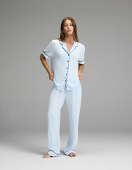 Pyjama femme — Bamboo côtelé-maille Classic manches courtes