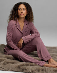 Pantalon de pyjama femme — maille extensible Bamboo - Petite