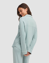 Haut de pyjama femme — maille extensible Bamboo manches longues