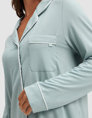 Haut de pyjama femme — maille extensible Bamboo manches longues