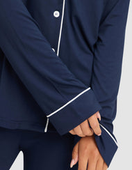Haut de pyjama femme — maille extensible Bamboo manches longues