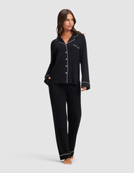 Pyjama femme — maille extensible Bamboo manches longues