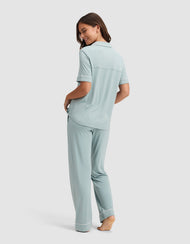 Pyjama femme — maille extensible Bamboo manches courtes