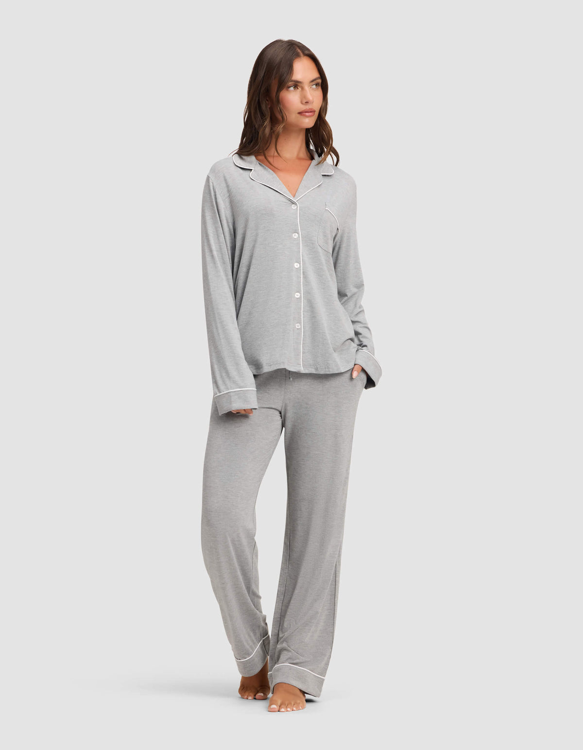 Pyjama femme — maille extensible Bamboo manches longues - Petite — Cozy Earth