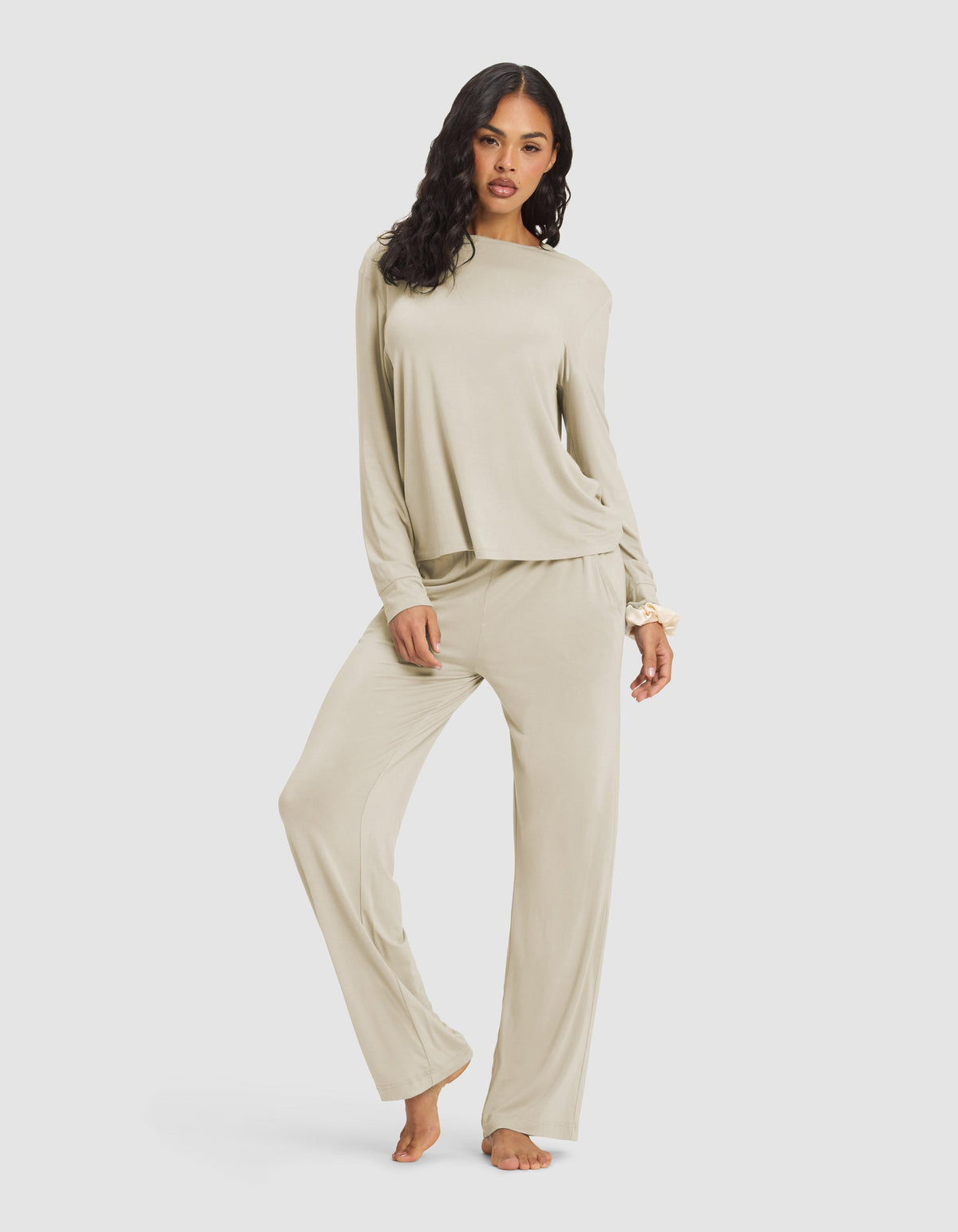 Ensemble détente femme — maille extensible Bamboo manches longues détente — Cozy Earth