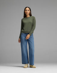 Pull femme — brossé Bamboo col rond