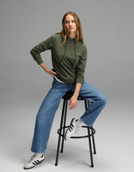 Sweat à capuche femme — brossé Bamboo