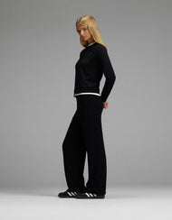 Ensemble sweat et pantalon femme — brossé Bamboo col rond et coupe large à enfiler