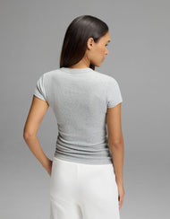T-shirt femme — Fine côtelé