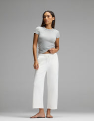 T-shirt femme — Fine côtelé