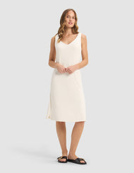 Robe femme — Bamboo côtelé-maille col V détente