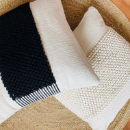 Coussin décoratif — Kelly tissé main in noir