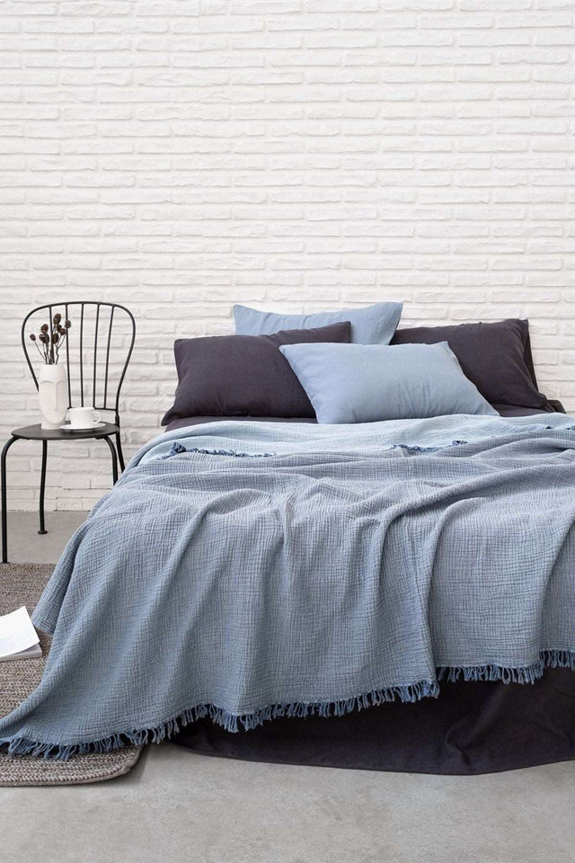 Couvre-lit — Joy | Four Layered froissé Muslin