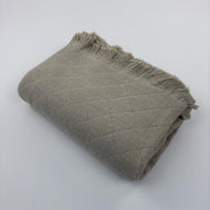 Plaid — Diamond-Weave Taupe coton