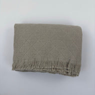 Plaid — Diamond-Weave Taupe coton