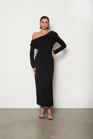 Robe — Serena Asymmetric Drape droite