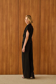 Pantalons et ensembles — Noir Structure large-Leg Trousers