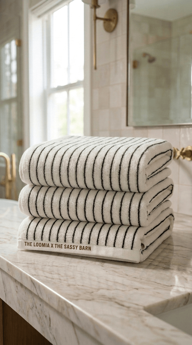 Serviette de bain — Sassy Barn X Loomia 100 % coton