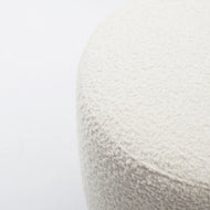 Pouf décoratif rond blanc