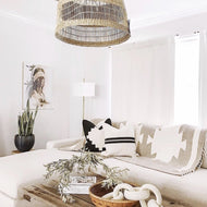 Coussin décoratif — Ruhi tissé main noir et crème