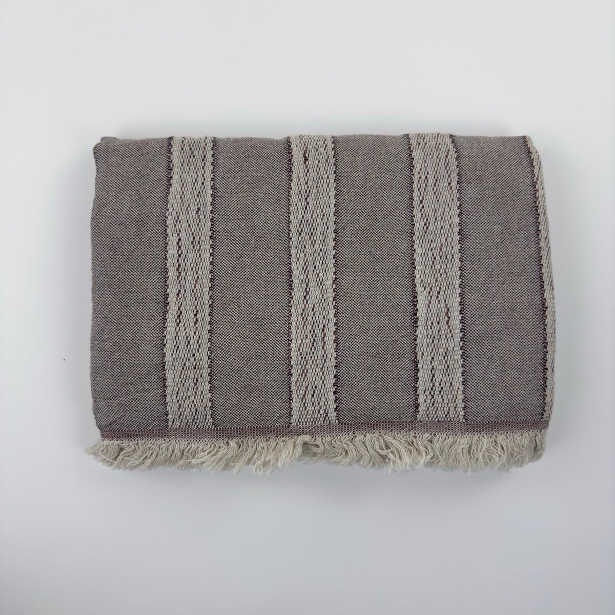 Plaid — Rustic rayé coton — The Loomia