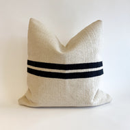 Coussin décoratif — Ruhi tissé main noir et crème